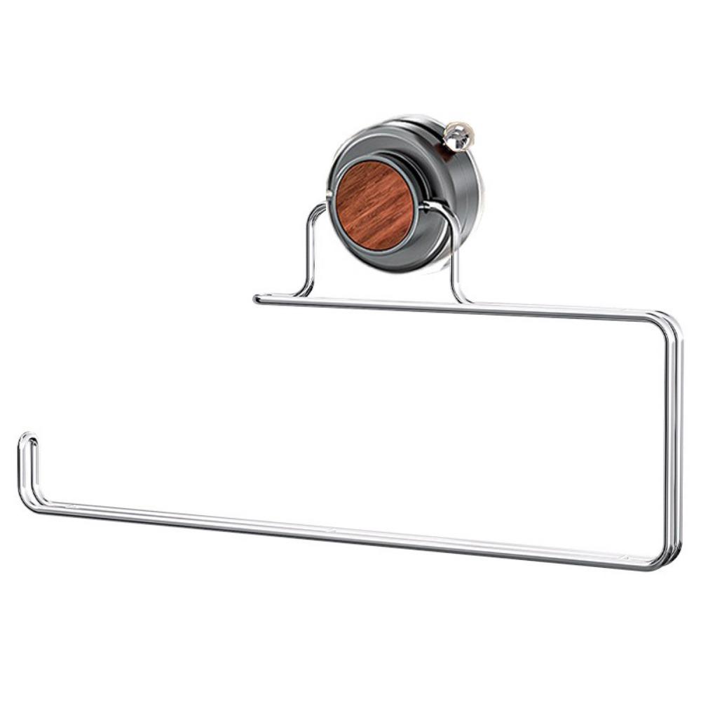 Strong Suction Cup Cling Film Storage Rack Wall Mounted Paper Towel Hanger  Washroom