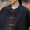 Women Vintage Shirts Tops Stand Long Sleeve Spring Chinese Style Button High Quality Cardigan Blouses