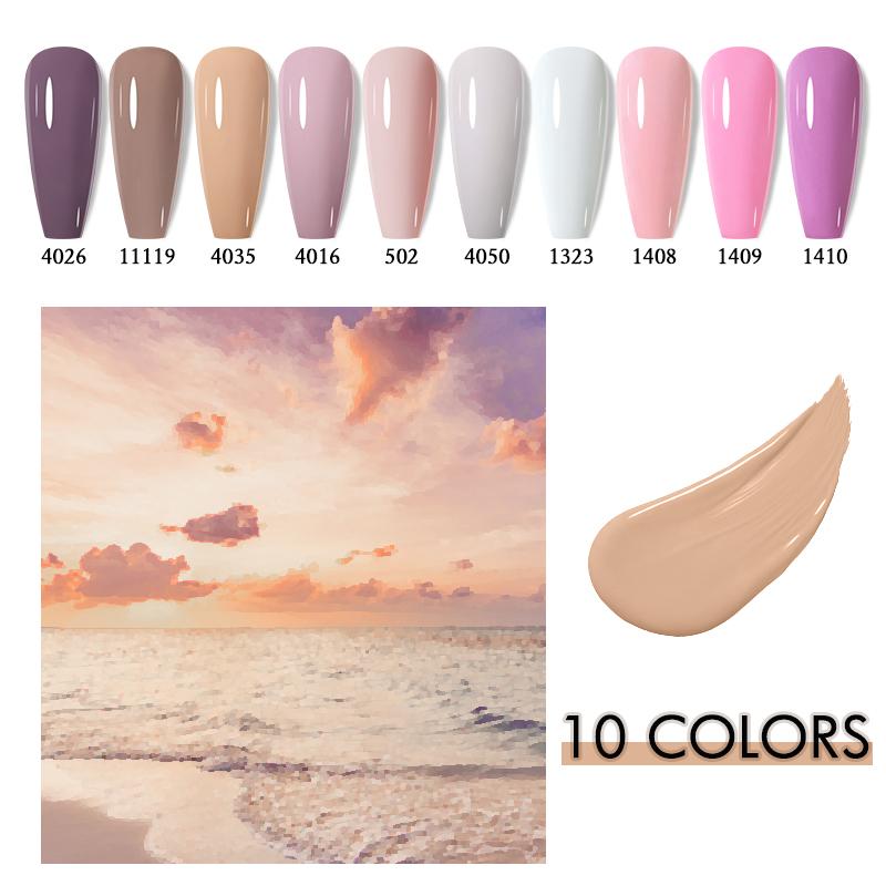 

Arte Clavo, 10 шт., фиолетовый, телесный, зеленый цвет ногтей, набор гель-лаков для ногтей, полуперманентный замачиваемый УФ-светодиодный гель-лак, набор гелей для дизайна ногтей