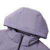 Li Ning Hot Pot Down Jacket Series Solid Color Hooded Short Casual Versatile Zipper Long Sleeve Down Jacket Men Jackets Dark-Gray Purple AYMU249-4
