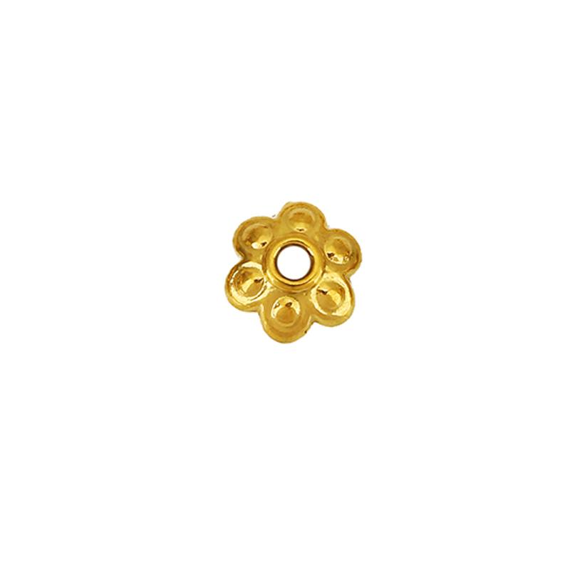 10pcs Stainless Steel Beads Caps Covers Earrings Making PVD Never Fade 6 8 Mm End Spacer Beads For DIY Necklace Jewelry Findings