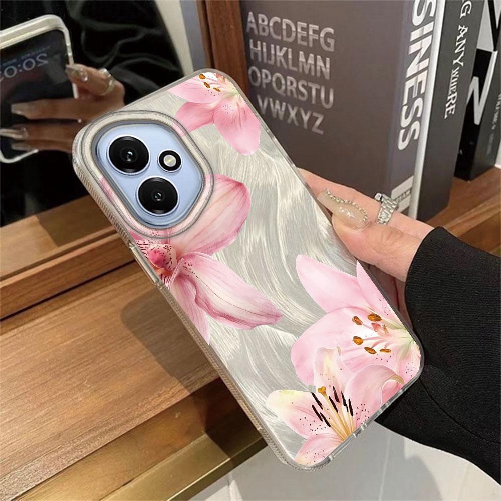 Pink Lily Flower Hard Back Print for Honor 400 Lite 200 Pro X9c X7c X8b X9b X8c X9a 90 Smart X6c X6 X7b X8a X7d Phone Case Cover