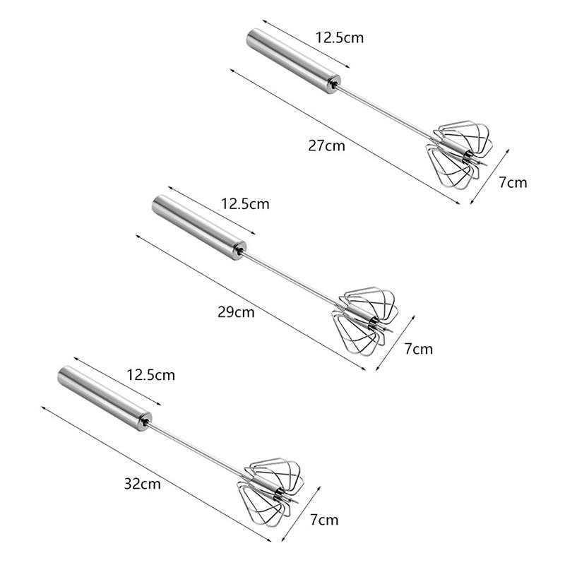 304 din oțel inoxidabil pentru ouă, tel, semiautomat, bătător de ouă, mixer manual de mână, auto-întoarcere, agitator de ouă, accesorii de bucătărie, ustensile pentru ouă