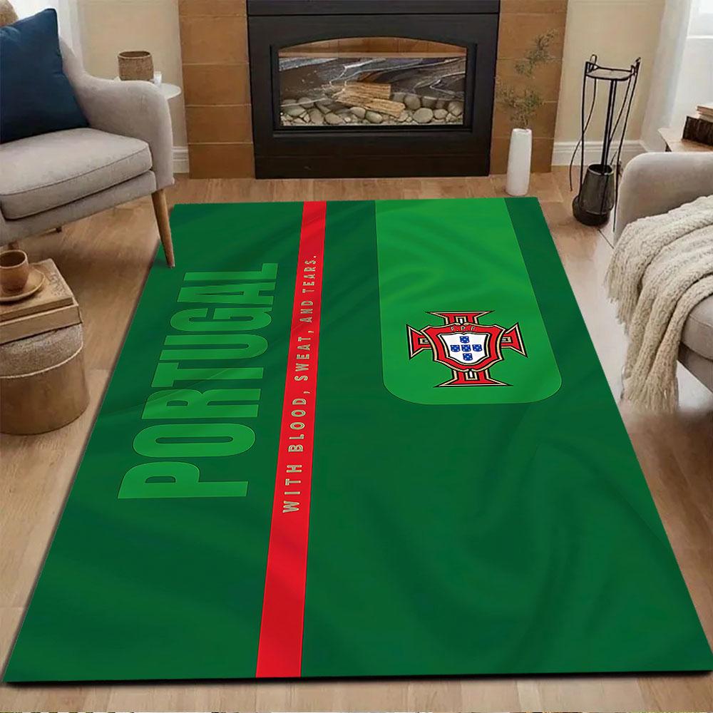 Portugal Pride Design Patterned carpet, non slip mat suitable for living room and bedroom sofas