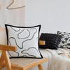 Nordic Simple Black and White Pillow Case Living Room Sofa Pillow Model Room Hotel B&B Home Cushion