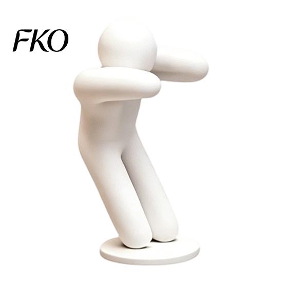 Standing Man Ornament 1/8Pcs 3D Printed Game Character Figure, Sitting Lying Figurine, Customizable Toy Abstract White Statue, Collectible Gift