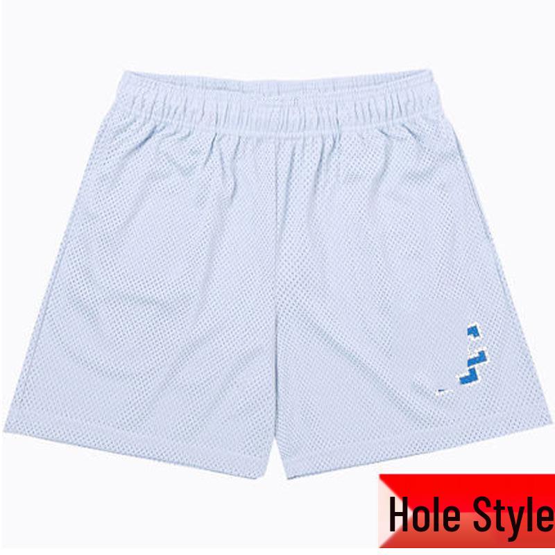 

Трендовые европейские и американские летние фитнес-шорты для бега: Вышитый, Быстросохнущий, Дышащий Пляжный Сетчатый, Шаговый шов 5 дюймов. L