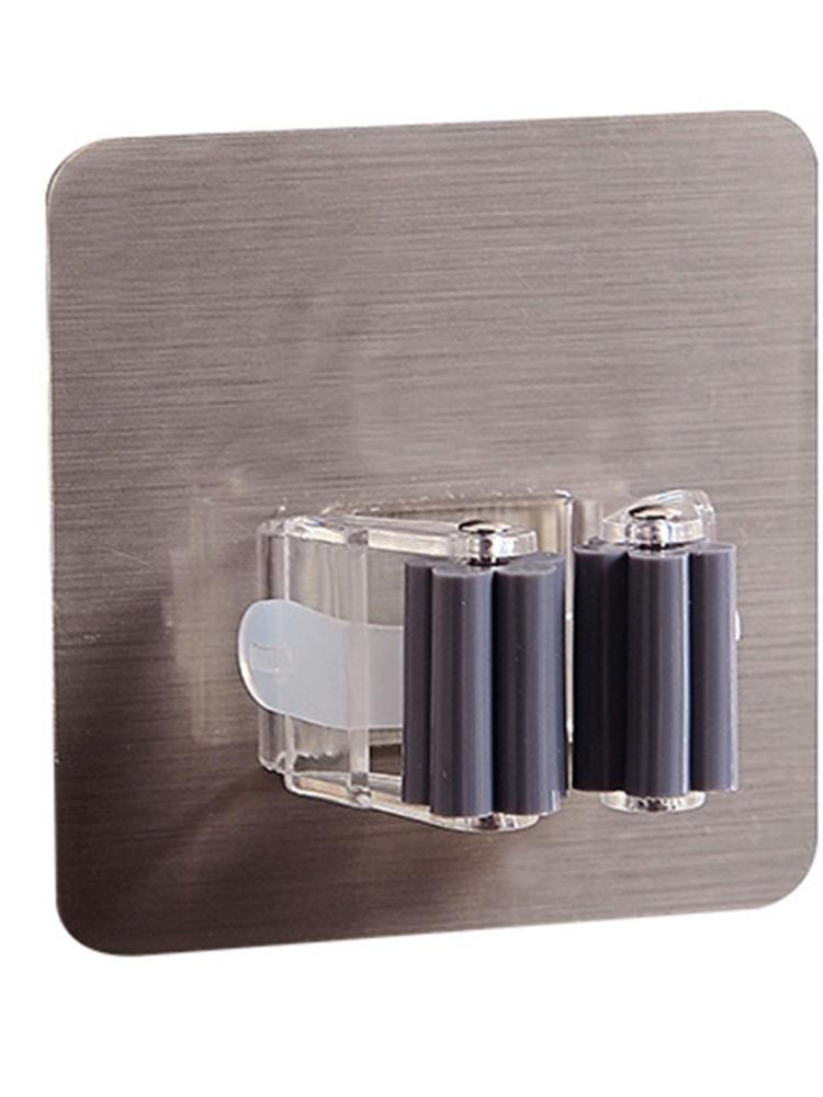 Wall Mounted Mop Holder Brush Broom Hanger Storage Rack Bathroom Cleaning Tool  Organizer Hanging Pipe Hooks mop holder
