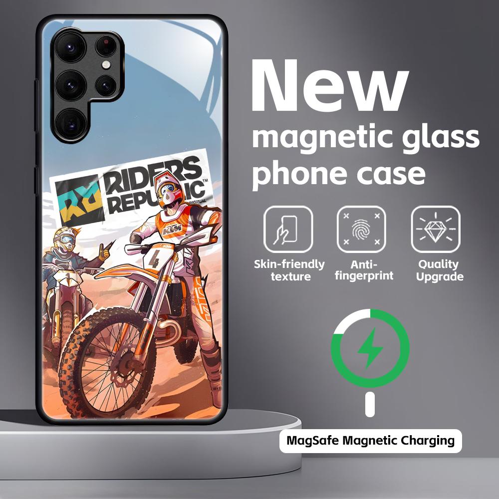 hot game R-Riders R-Republic Phone Case For Samsung S26 S25 S24 S23 S22 S21 Plus Ultra Note20 Glass Magnetic Case
