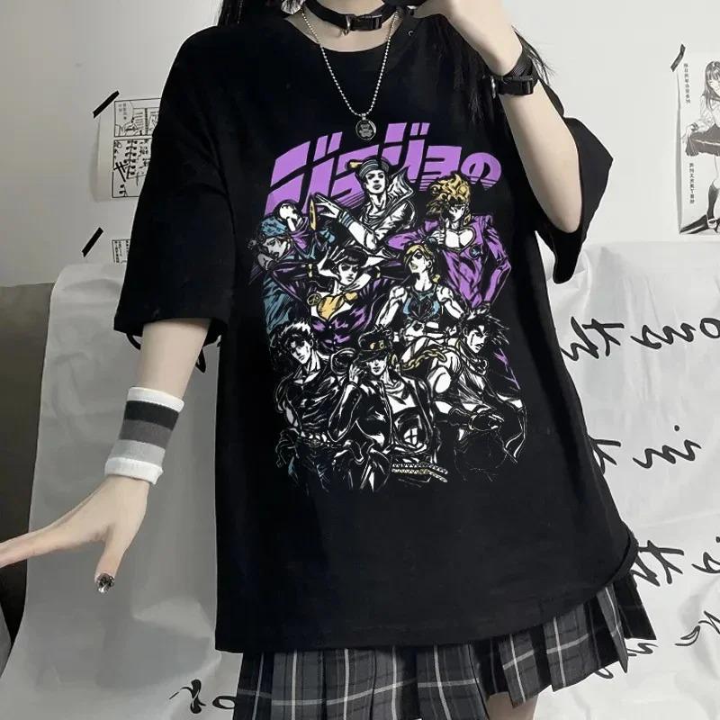 Graphic Tshirt Jojo Bizarre Adventure TShirt Women Japan Anime Summer T-shirt Kawaii Oversized Unisex Cartoon Female Manga