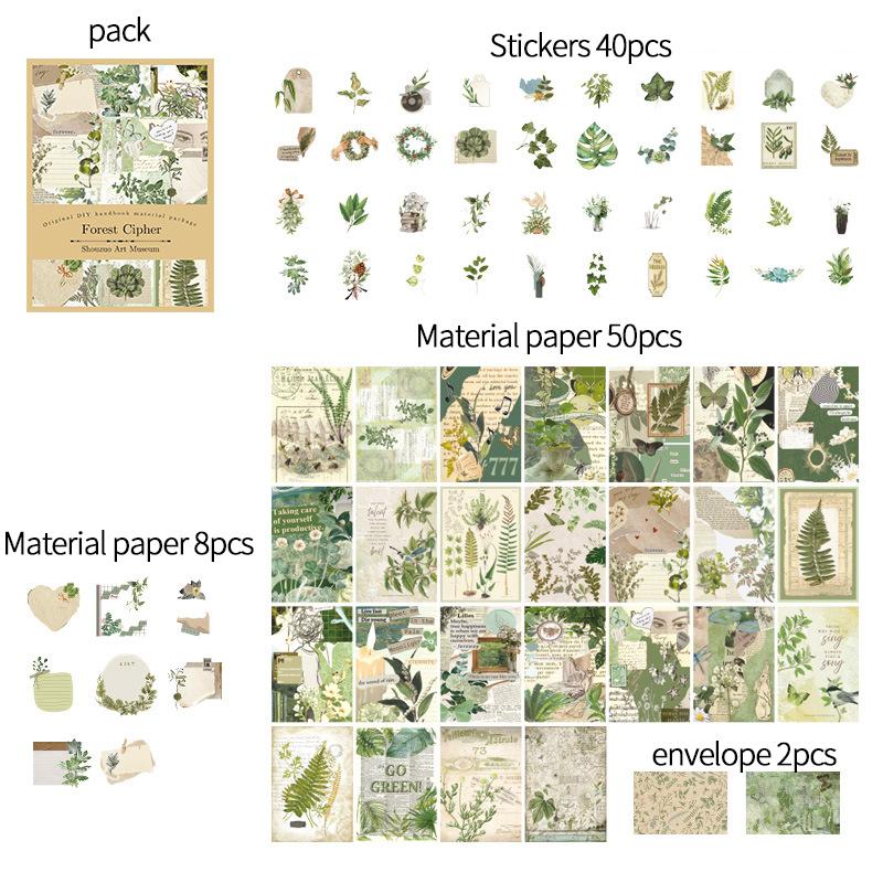 100 pcs/pack Vintage stickers Material paper Scrapbooking Creative DIY Diary album materials DIY Junk Journal Supplies