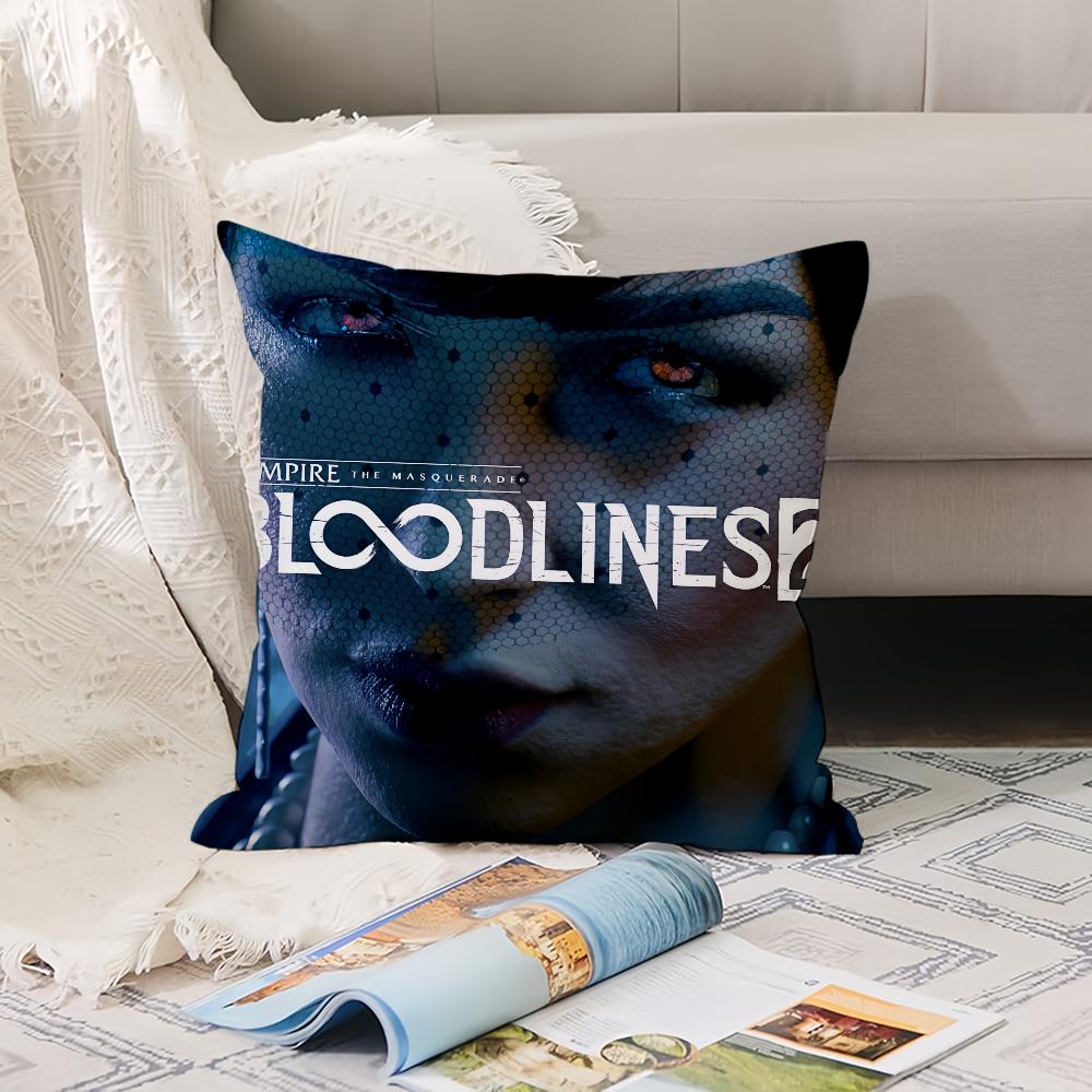 HOT GAME V-Vampire the masquerade bloodlines 2 Pillow Case Office Cushions Suitable For Sofa Car Decorative Cushion Cover 12x12Inch