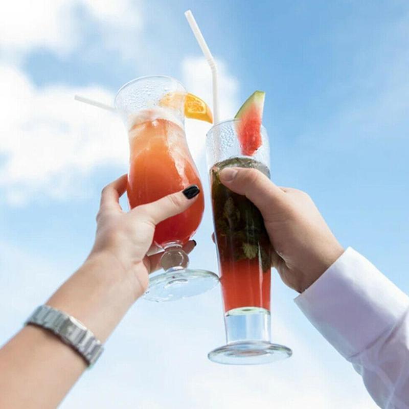 100PCS Colourful Drinking Straws Flexible Plastic Straws Multicolor Straws Beverage Straws for Home Partie Milk Juice Drinks