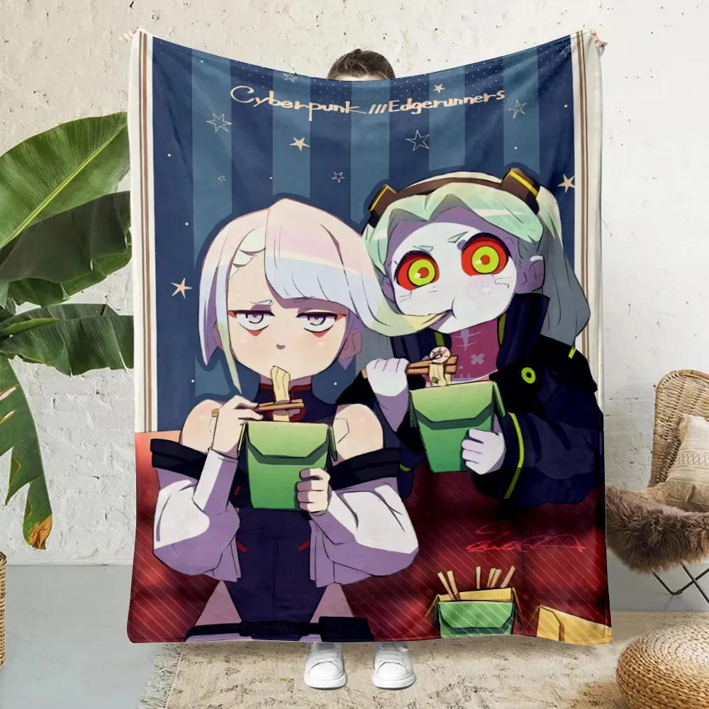 Cute Cartoon Rebecca Printed Picnic Blankets Warm Blanket Soft and Comfortable Blanket C-C-Cyberpunks-Home Travel Birthday Gift