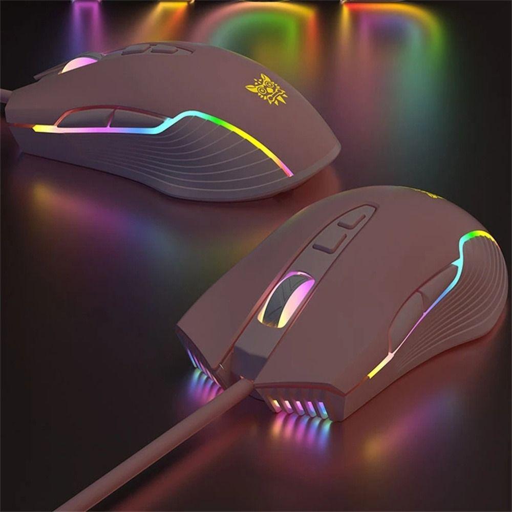 

PC with RGB Light RGB Backlit Wired Computer Mouse Ergonomic Mice Optical Mouse PC Gaming Mouse