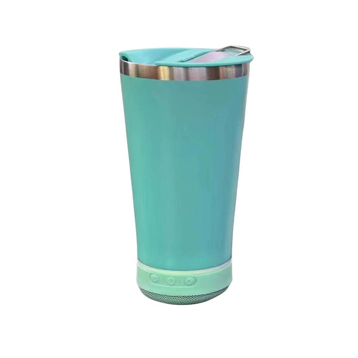 16oz Smart Thermos with Bluetooth Speaker, Stainless Steel Vacuum Cup 16oz мятный зеленый