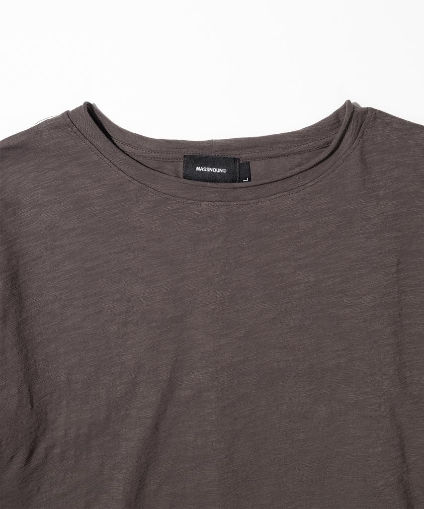 MASSNOUN Slub Cut Divide Long Sleeve Msils001-Br