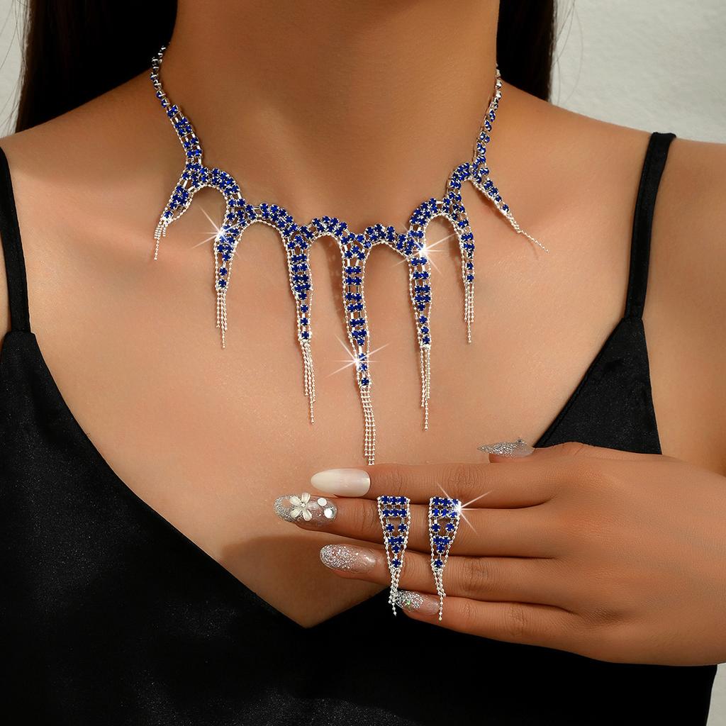 Alloy Necklace Set - Fashionable Banquet Jewelry Chain For Women - Bridal Wedding Jewelry Set