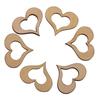 50 Pcs Art Cuts Mini Mixed Wooden Buttons Hearts Embellishments for Craft