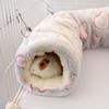 Small Pet Fleece Tunnel & Hammock: Hamster, Rat, Sugar Glider, Guinea Pig Hideout & Bed
