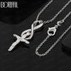 925 Sterling Silver Cross Pendant Necklace Fashion Gift Jewelry