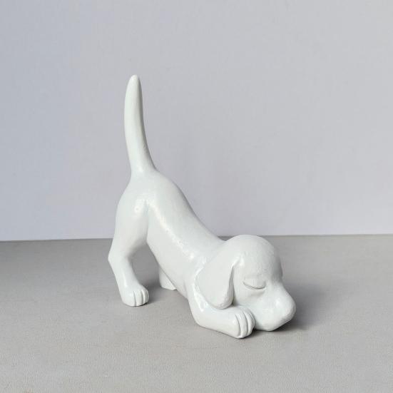 Dog Stretching Ring Holder Cute Dachshund Dog Tail Ring Organizer Resin Puppy Jewelry Holder for Desk Bedroom Decor Gift for Dog Lovers