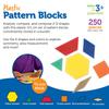 Learning Resources Pattern Blocks, 250-Piece Math Blocks, Authentic LER0134