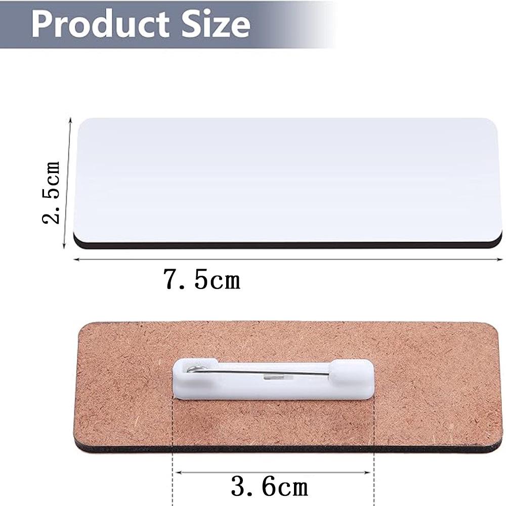 Custom Heat Transfer Magnetic Name Badges & Brooches: Personalized Employee ID Tags.