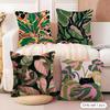 Leaves Cushion Cover Pillowcase Ultra Soft Skin Friendly Fabric Cloud Like Comfort & Concealed Zipper