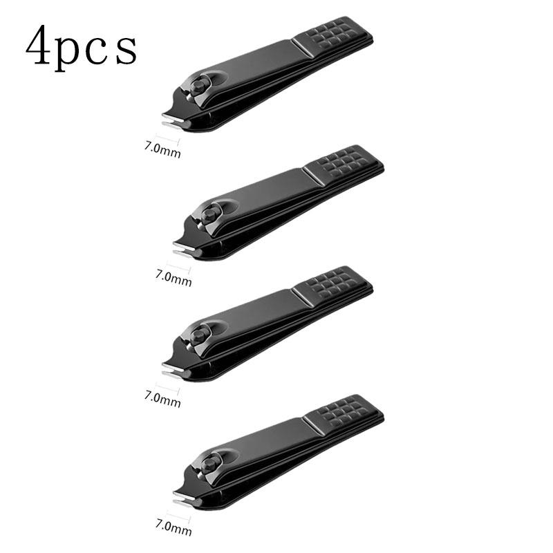 1/3/5Pcs Black Nail Clippers Stainless Steel Nail Cutter Thick Scissor Plier Toenail Fingernail Professional Manicure Trimmer