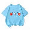 Potdemiel Kids Cotton Tshirt Cute Pikachu Face Print Summer Short Sleeve Breathable Crew Neck Boys Girls Casual Tops