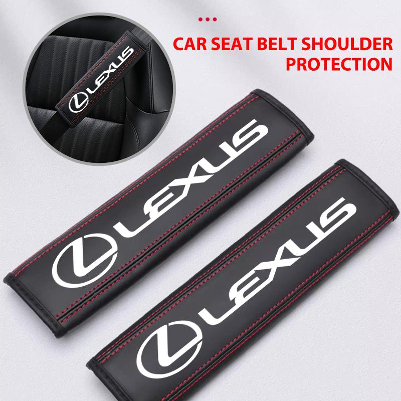 1/2PCS Car Seat Belt Safety Belt Shoulder Cover Auto Accessories For Lexus RX350 IS250 CT200h ES250 ES300h NX300h IS200 GS300RO8