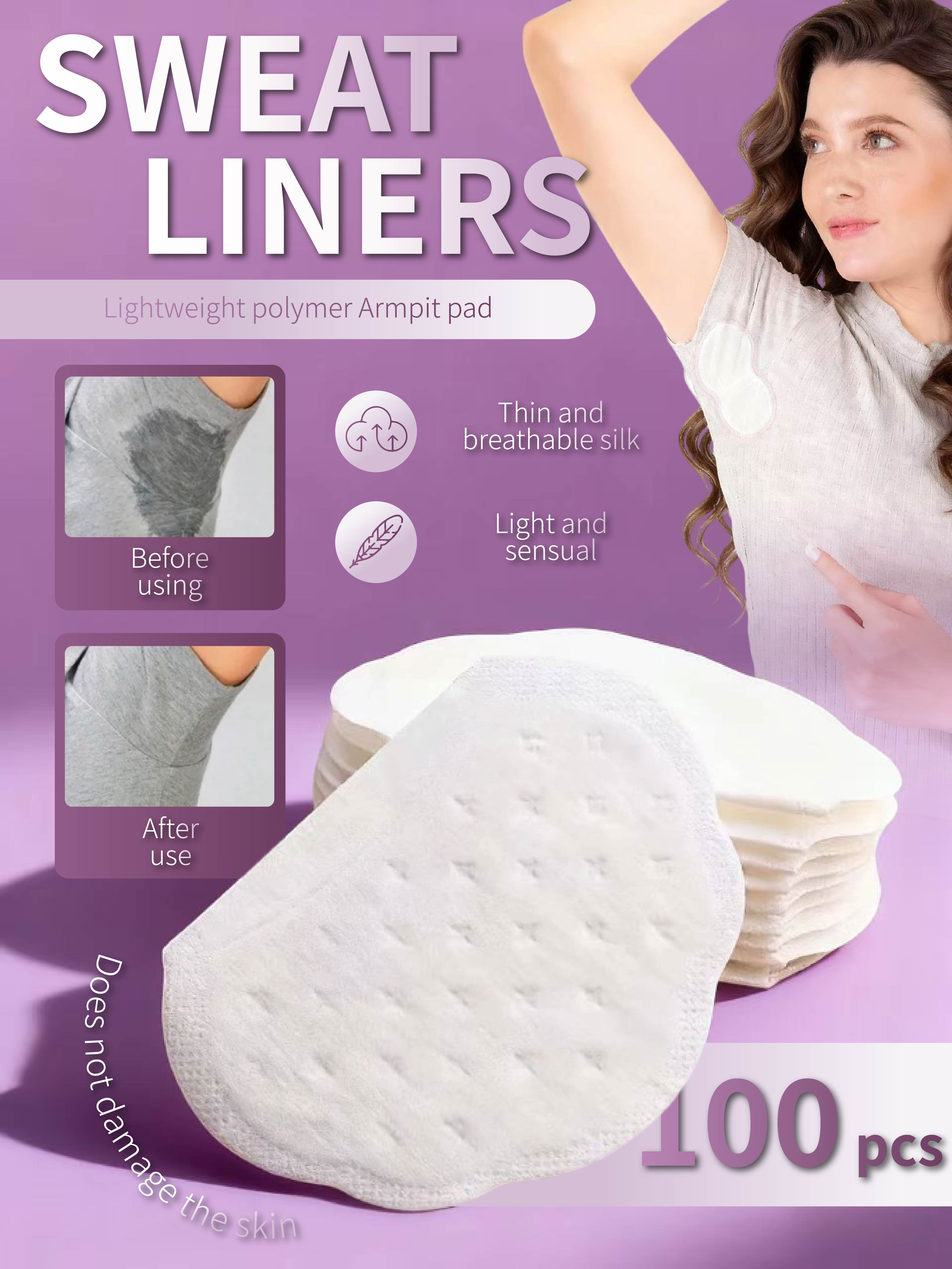 

100 шт. подмышечных вкладышей от пота - Легкие дышащие шелковые подмышечные прокладки для защиты от пота Pack of 100
