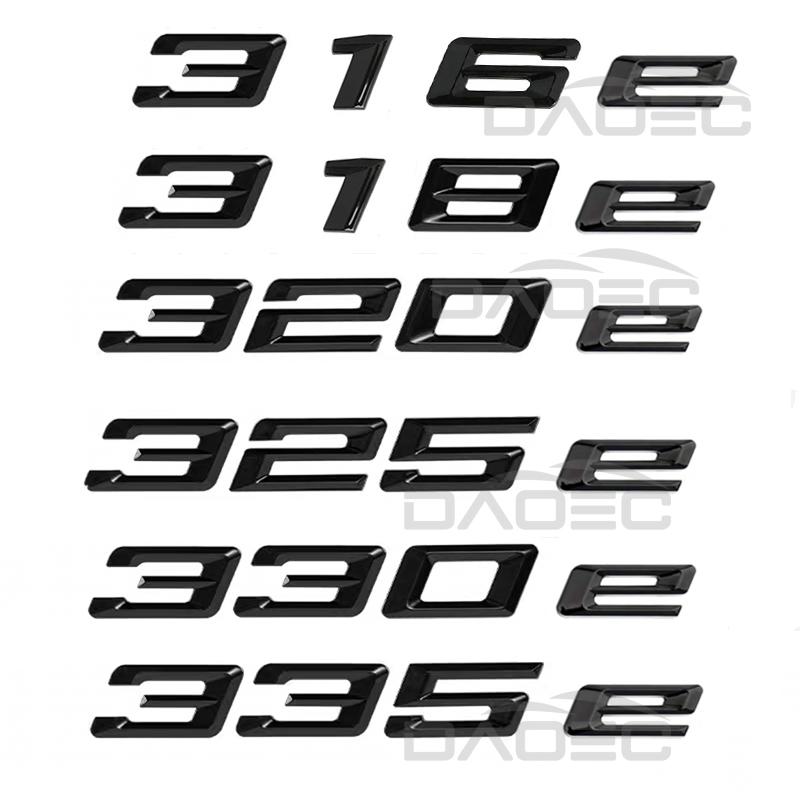 Car Trunk Chrome Letters Badge Emblem Decals Sticker For BMW 3 Series 316e 318e 320e 325e 330e 335e E46 E90 E91 F30 F31 F34 G20 Tn2