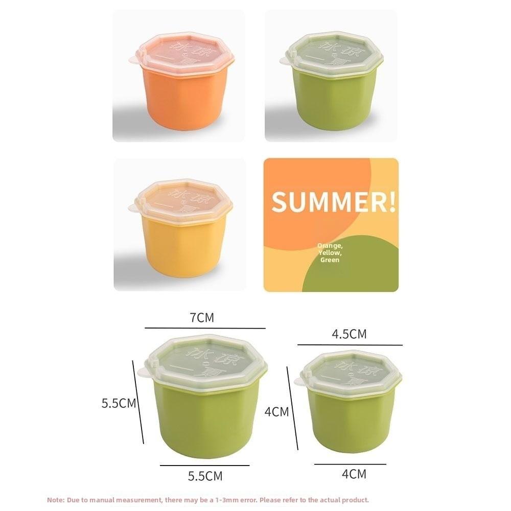 Portable Reusable Ice Cube Mold Polygon With Lid Ice Bucket Ice Cup Summer DIY Refrigerator Freeze Ice Maker