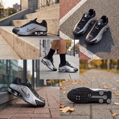 Shox R4 Classic Wszechstronne Buty do Biegania Unisex Srebrne HQ1988-007