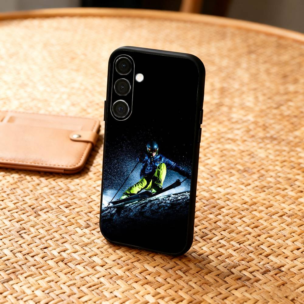 S-Snow Snowboard Ski  Phone Case For Samsung  A73,72,71,53,52,51,22,91,80, Soft Black Cover