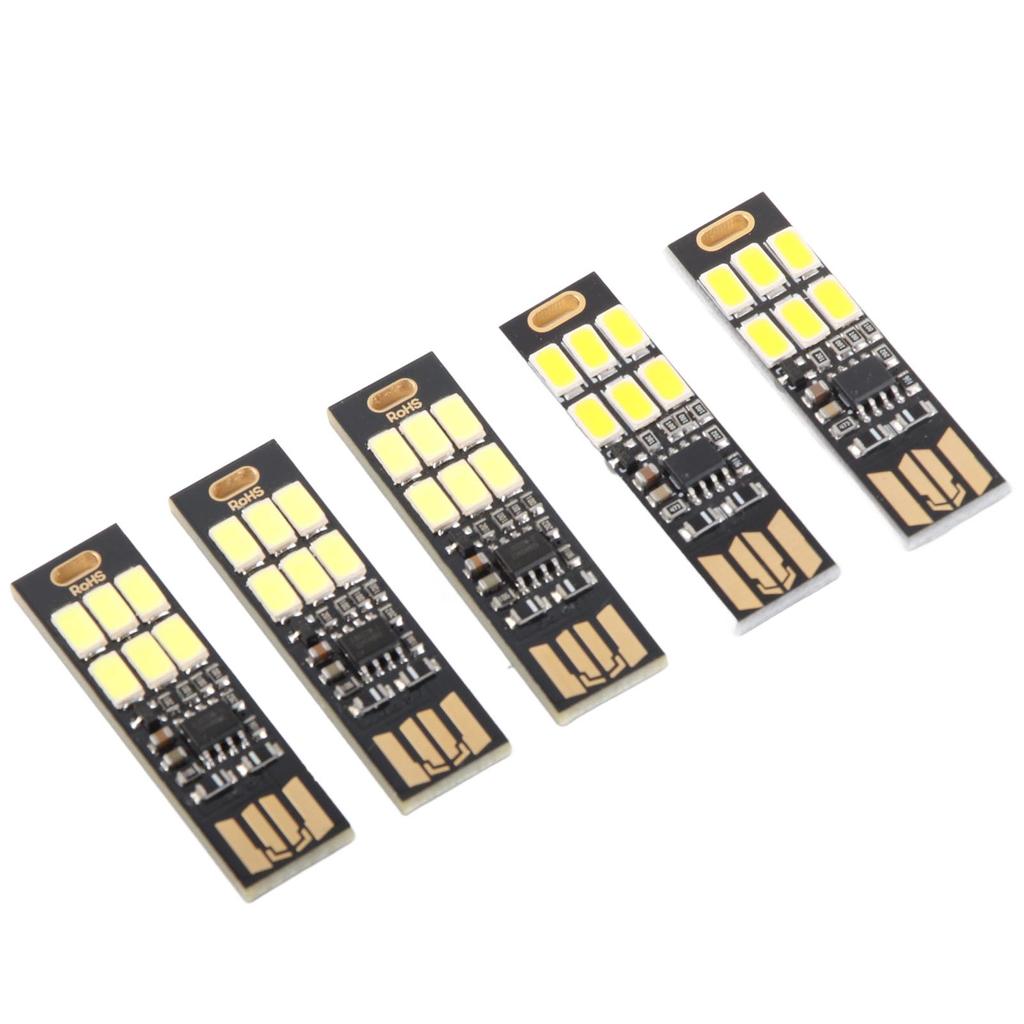 5PCS USB Night Light Stepless Dimming Touch Sensor Switch Mini 6 LED Lamp Stick for Laboratory