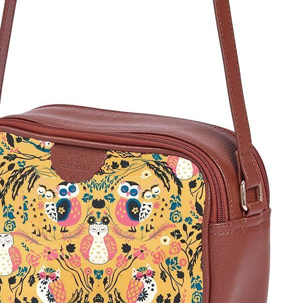 Women's Sling Bag | Crossbody Bag | Printed Canvas Box Sling Bag | Multipurpose Daily Use Bag for Office/College