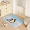 Animal P Penguin Floor Mat Eco  Flannel Doormat Non Slip Odorless Indoor Floor Rug Soft Short Plush Home Mat