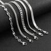 Fashion High Quality Silver Gold Plated Necklace Snake Blade Chain Necklace for  Man Woman Jewelry