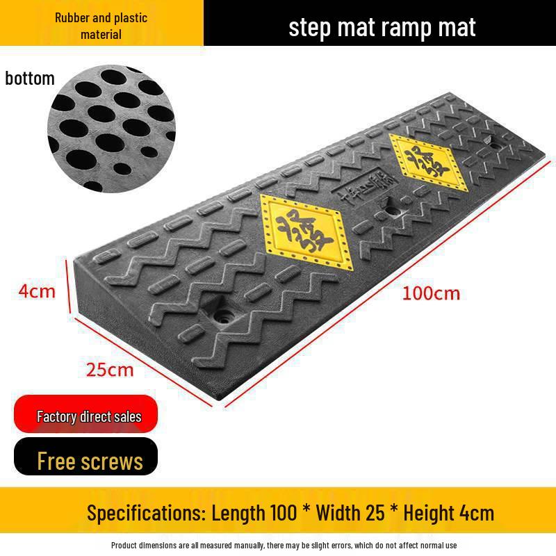 Heavy-Duty Rubber/Plastic Curb Ramp & Speed Bump Pad