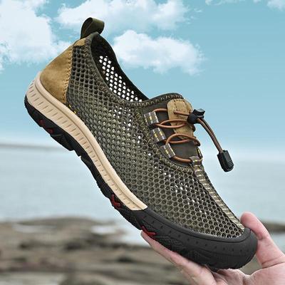 Sommer Atmungsaktive Outdoor Casual Schuhe Männer Turnschuhe Gleitschutz Slip Auf Wanderschuhe Mokassins Mann Schuhe
