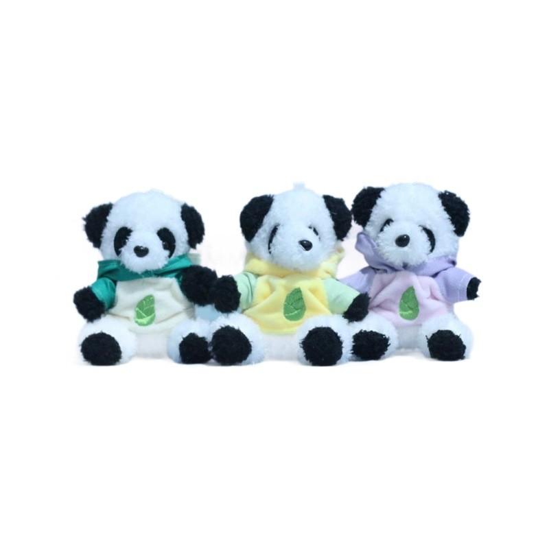 Bezaubernde Panda-Plüschpuppe aus weichem Fleece-Material, ideal für Schlüsselanhänger und hängende Dekoration