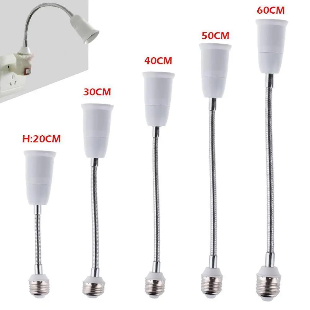 20/30/40/60cm Flexibler E27 zu E27 LED-Birne Lampe Drehbarer Sockel Lampenhalter Konverter Umwandlungssteckdose Schraubsockel Adapter