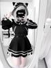 Conjunto de Fantasia Cosplay Jundakara com Renda e Gato e Perfeito para e Lolita Coreana Inclui e Tamanho Leve Conjunto de 3 Peças Orelhas, Laços, Babados, Subcultura,