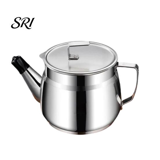 Bac à Filtre à Huile Intégré Contenant en Acier Inoxydable avec Maille Fine 1500/2000ml Résistant à la Chaleur Solution de Rangement de Cuisine Pichet pour la Cuisson Lard Graisse