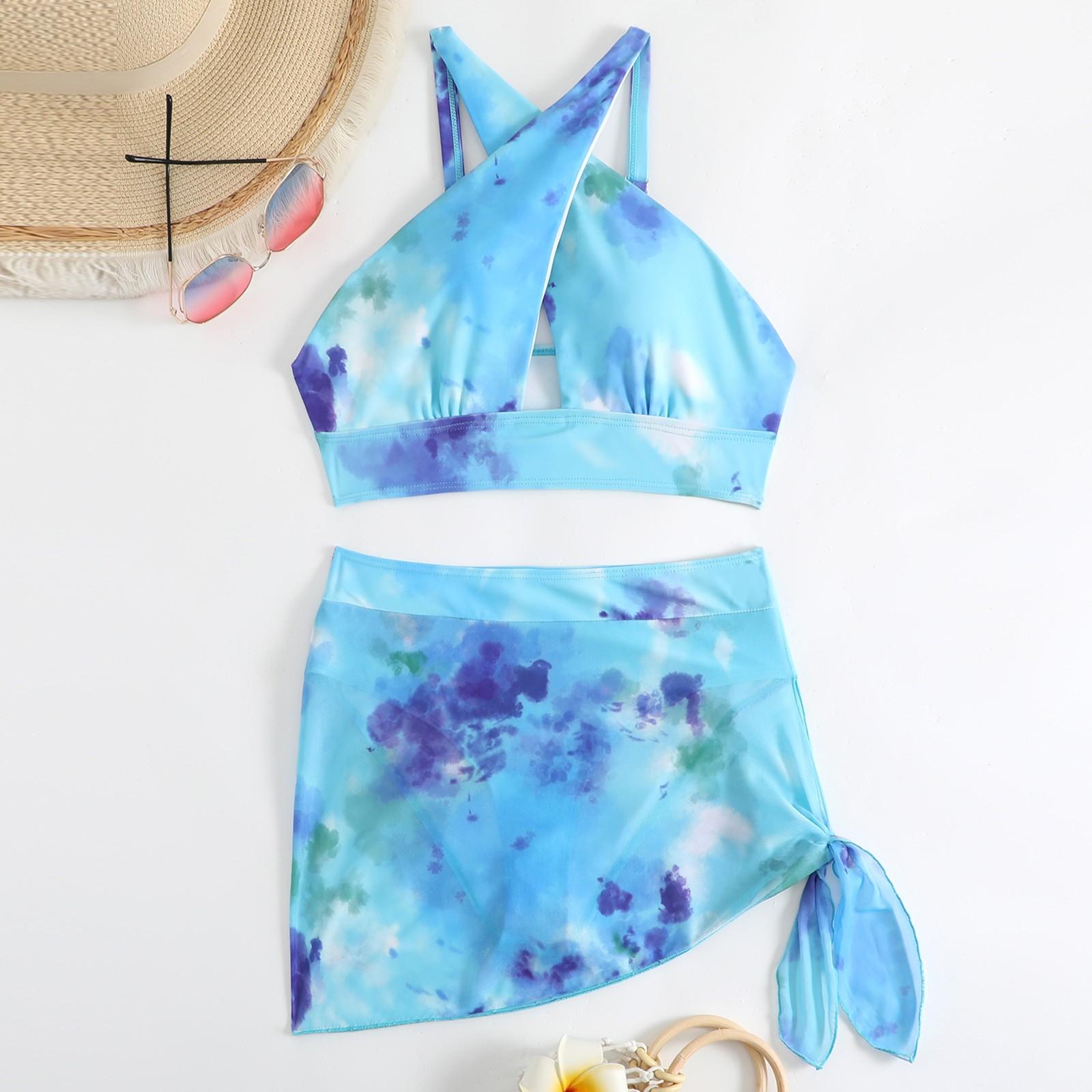 

Женский раздельный модный сексуальный купальник-бикини с принтом и подкладкой для груди без стальных скобок XXXXXL