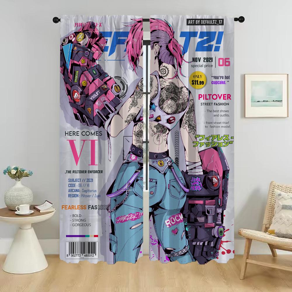 

Домашний интерьер Шторы для гостиной Хентай Хэллоуин украшения Перегородка затемняющие шторы Тюль для спальни Оттенки Кухня W50xH70cmx2pcs