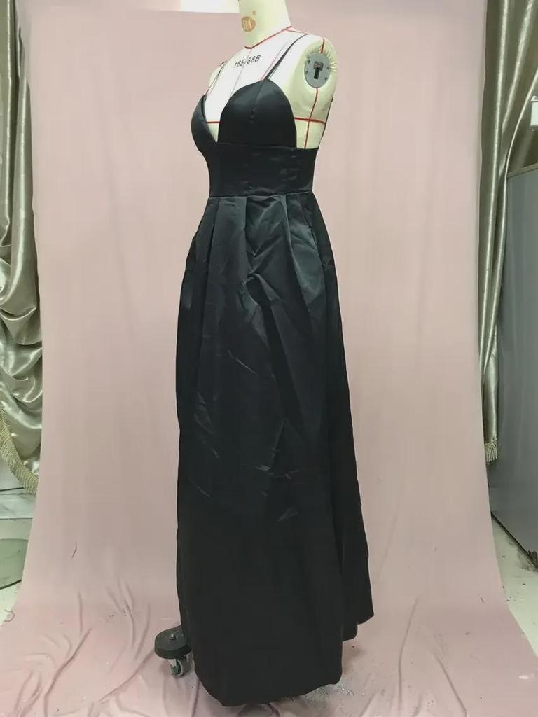 European & American Women's Sexy Slim Suspender Evening Dress with Deep V Slit (Summer 2025 Collection)